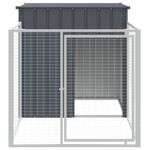 Petshop - Accesorii petshop - Culcusuri si custi - Custi interior si exterior - Cusca caine cu tarc antracit 110x201x110 cm otel galvanizat - Infinity.ro