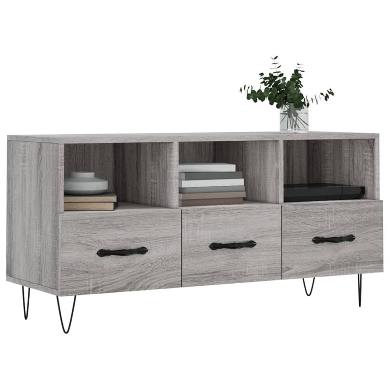 Casa si Gradina - Mobilier - Comode si corpuri - Comode - Dulap TV, gri sonoma, 102x36x50 cm, lemn prelucrat - Infinity.ro