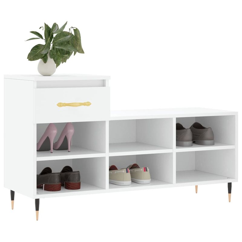 Casa si Gradina - Mobilier - Organizare si depozitare - Organizator incaltaminte - Pantofar, alb, 102x36x60 cm, lemn compozit - Infinity.ro