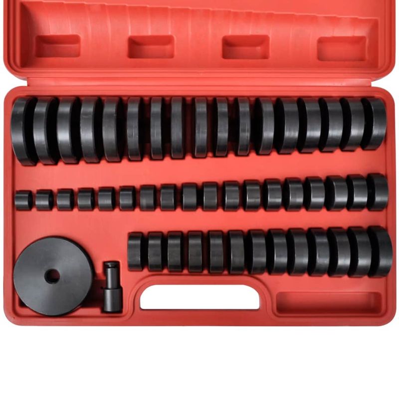 Auto si Moto - Reparatii si depanare - Scule auto - Scule si truse auto - Set adaptat discuri /bucse / rulmenti / garnituri 18 – 65 mm 51 piese - Infinity.ro