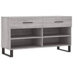 Casa si Gradina - Mobilier - Organizare si depozitare - Organizator incaltaminte - Banca de pantofi, gri sonoma, 102x35x55 cm, lemn prelucrat - Infinity.ro
