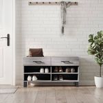 Casa si Gradina - Mobilier - Organizare si depozitare - Organizator incaltaminte - Banca de pantofi, gri sonoma, 102x35x55 cm, lemn prelucrat - Infinity.ro