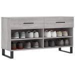 Casa si Gradina - Mobilier - Organizare si depozitare - Organizator incaltaminte - Banca de pantofi, gri sonoma, 102x35x55 cm, lemn prelucrat - Infinity.ro