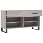 Casa si Gradina - Mobilier - Organizare si depozitare - Organizator incaltaminte - Banca de pantofi, gri sonoma, 102x35x55 cm, lemn prelucrat - Infinity.ro