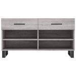 Casa si Gradina - Mobilier - Organizare si depozitare - Organizator incaltaminte - Banca de pantofi, gri sonoma, 102x35x55 cm, lemn prelucrat - Infinity.ro