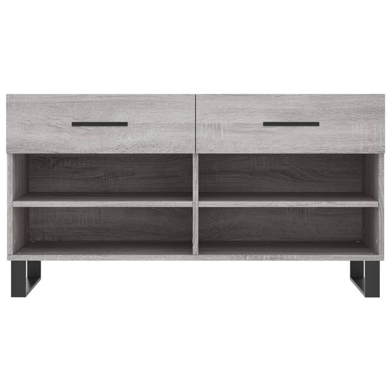 Casa si Gradina - Mobilier - Organizare si depozitare - Organizator incaltaminte - Banca de pantofi, gri sonoma, 102x35x55 cm, lemn prelucrat - Infinity.ro