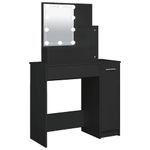Casa si Gradina - Mobilier - Comode si corpuri - Masute de toaleta - Masa de toaleta cu LED, negru, 86,5x35x136 cm - Infinity.ro