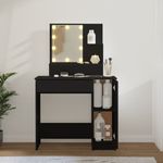 Casa si Gradina - Mobilier - Comode si corpuri - Masute de toaleta - Masa de toaleta cu LED, negru, 86,5x35x136 cm - Infinity.ro
