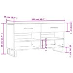 Casa si Gradina - Mobilier - Organizare si depozitare - Organizator incaltaminte - Banca de pantofi, gri sonoma, 102x35x55 cm, lemn prelucrat - Infinity.ro