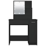 Casa si Gradina - Mobilier - Comode si corpuri - Masute de toaleta - Masa de toaleta cu LED, negru, 86,5x35x136 cm - Infinity.ro