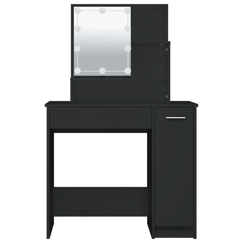 Casa si Gradina - Mobilier - Comode si corpuri - Masute de toaleta - Masa de toaleta cu LED, negru, 86,5x35x136 cm - Infinity.ro