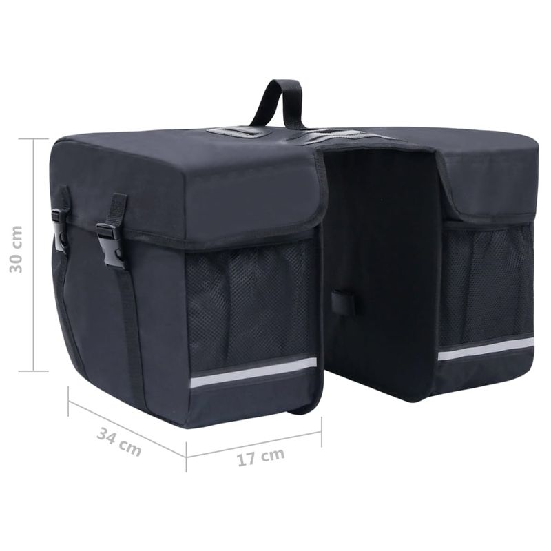 Sport si Outdoor - Ciclism - Accesorii pentru biciclete - Cosuri si portbagaje bibiclete - Geanta de bicicleta dubla pentru suport cos, negru, 35 L - Infinity.ro