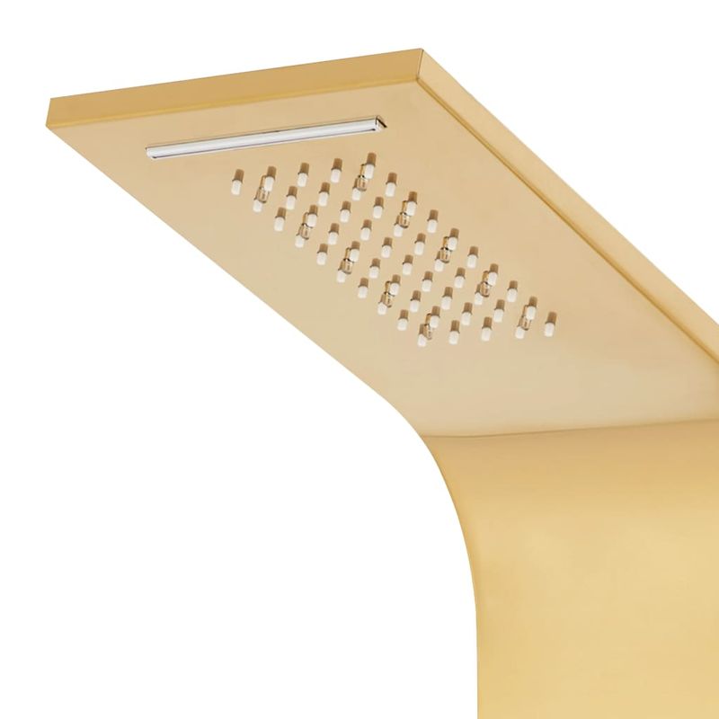 Casa si Gradina - Sanitare - Cazi si cabine de dus - Coloane si seturi de dus - Sistem panou de dus curbat, auriu, otel inoxidabil 201 - Infinity.ro