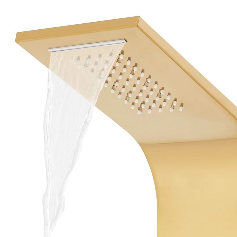 Casa si Gradina - Sanitare - Cazi si cabine de dus - Coloane si seturi de dus - Sistem panou de dus curbat, auriu, otel inoxidabil 201 - Infinity.ro