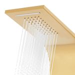 Casa si Gradina - Sanitare - Cazi si cabine de dus - Coloane si seturi de dus - Sistem panou de dus curbat, auriu, otel inoxidabil 201 - Infinity.ro