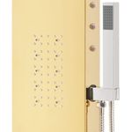 Casa si Gradina - Sanitare - Cazi si cabine de dus - Coloane si seturi de dus - Sistem panou de dus curbat, auriu, otel inoxidabil 201 - Infinity.ro