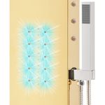Casa si Gradina - Sanitare - Cazi si cabine de dus - Coloane si seturi de dus - Sistem panou de dus curbat, auriu, otel inoxidabil 201 - Infinity.ro