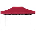 Casa si Gradina - Gradina si terasa - Umbrele si pavilioane - Pavilioane - Cort de petrecere pliabil profesional rosu vin 4,5x3 m aluminiu - Infinity.ro