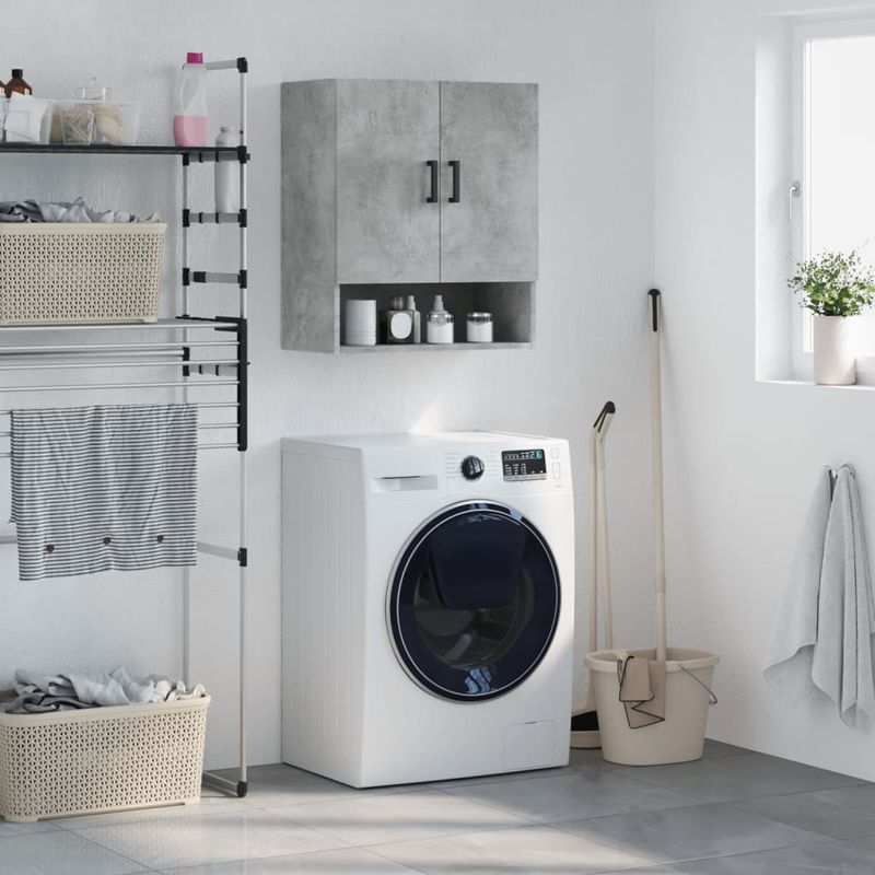 Casa si Gradina - Mobilier - Dulapuri si sifoniere - Dulapuri - Dulap de perete, gri beton, 60x31x70 cm, lemn compozit - Infinity.ro