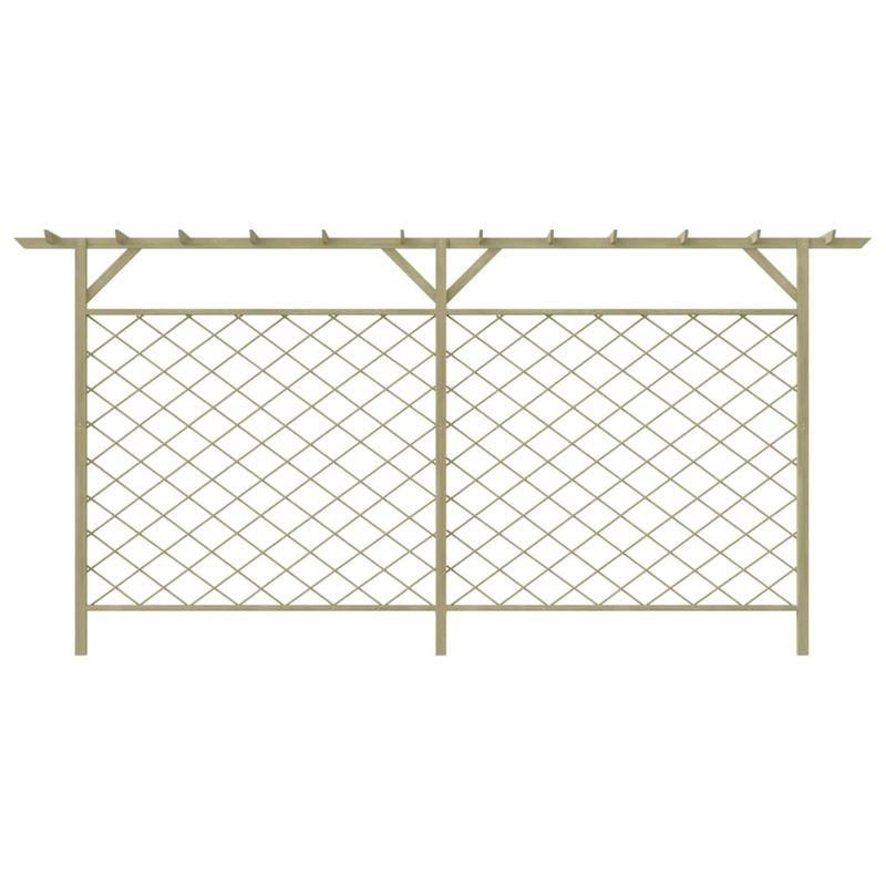 Casa si Gradina - Gradina si terasa - Garduri, panouri si accesorii - Gard de gradina cu zabrele si pergola, lemn - Infinity.ro