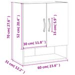 Casa si Gradina - Mobilier - Dulapuri si sifoniere - Dulapuri - Dulap de perete, gri sonoma, 60x31x70 cm, lemn compozit - Infinity.ro