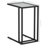 Casa si Gradina - Mobilier - Mese si birouri - Mese living - Masa laterala de calculator, transparent, 50x35x65 cm, sticla - Infinity.ro