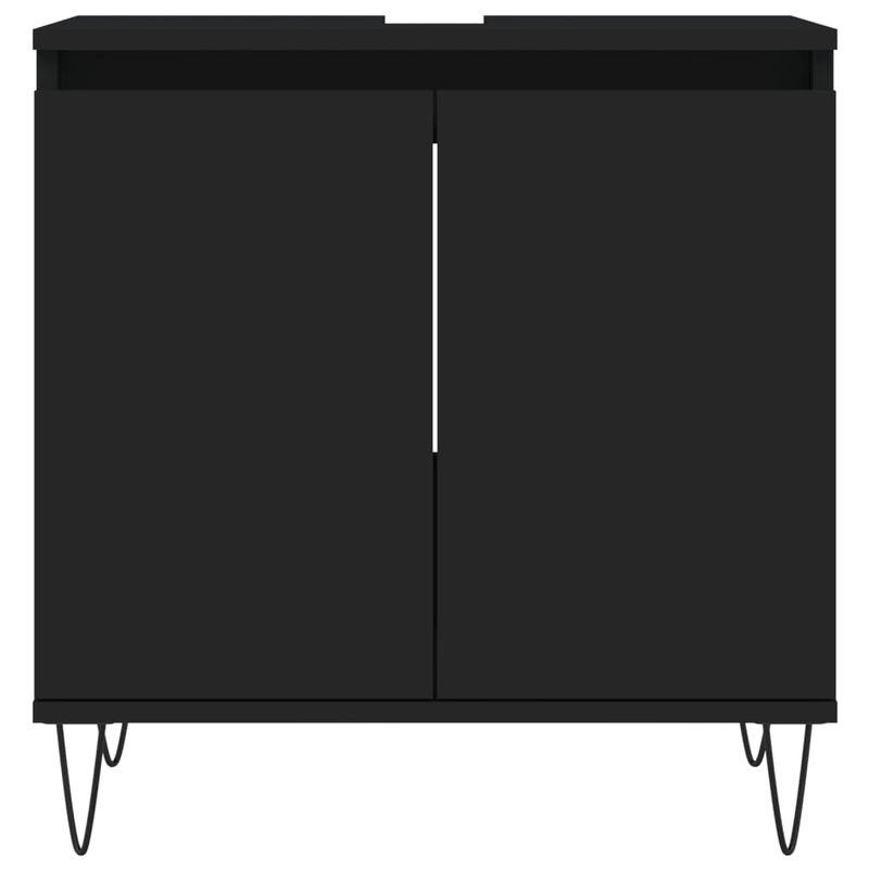 Casa si Gradina - Mobilier - Mobilier baie - Corpuri baie - Dulap de baie, negru, 58x33x60 cm, lemn prelucrat - Infinity.ro