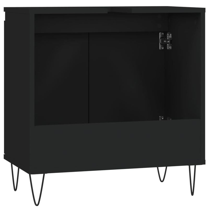 Casa si Gradina - Mobilier - Mobilier baie - Corpuri baie - Dulap de baie, negru, 58x33x60 cm, lemn prelucrat - Infinity.ro