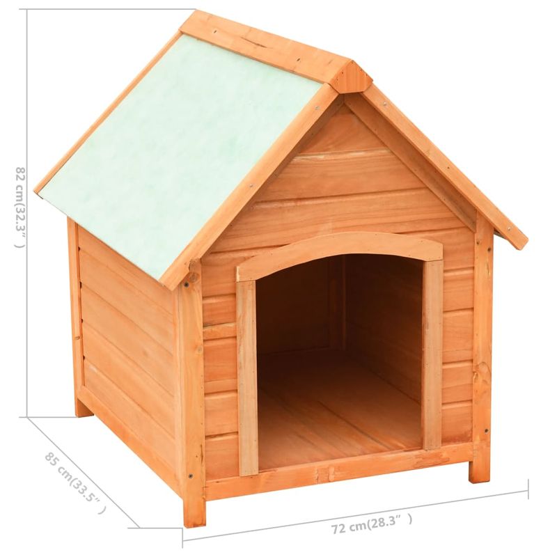 Petshop - Accesorii petshop - Culcusuri si custi - Custi interior si exterior - Cusca de caine, 72x85x82 cm, lemn masiv de pin si brad - Infinity.ro