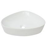 Casa si Gradina - Sanitare - Lavoar baie si accesorii - Lavoare si piedestale - Chiuveta baie din ceramica, triunghiulara, 50,5x41x12 cm, alb - Infinity.ro