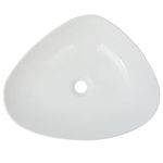 Casa si Gradina - Sanitare - Lavoar baie si accesorii - Lavoare si piedestale - Chiuveta baie din ceramica, triunghiulara, 50,5x41x12 cm, alb - Infinity.ro