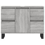Casa si Gradina - Mobilier - Mobilier baie - Comode baie - Comoda pentru baie, gri sonoma, 80x33x60 cm, lemn compozit - Infinity.ro