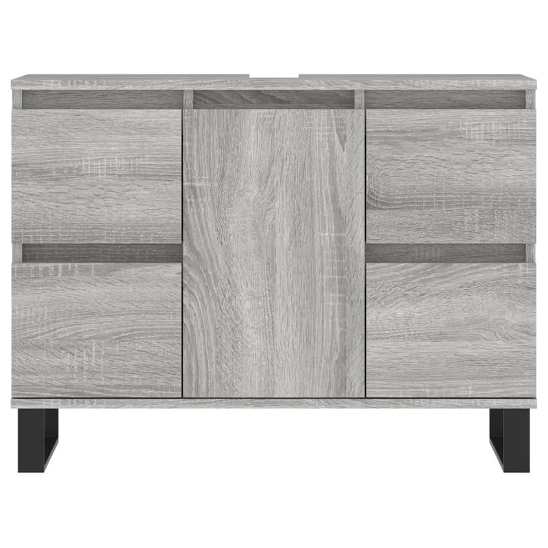 Casa si Gradina - Mobilier - Mobilier baie - Comode baie - Comoda pentru baie, gri sonoma, 80x33x60 cm, lemn compozit - Infinity.ro