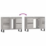 Casa si Gradina - Mobilier - Mobilier baie - Comode baie - Comoda pentru baie, gri sonoma, 80x33x60 cm, lemn compozit - Infinity.ro