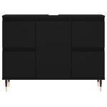 Casa si Gradina - Mobilier - Mobilier baie - Comode baie - Comoda pentru baie, negru, 80x33x60 cm, lemn compozit - Infinity.ro