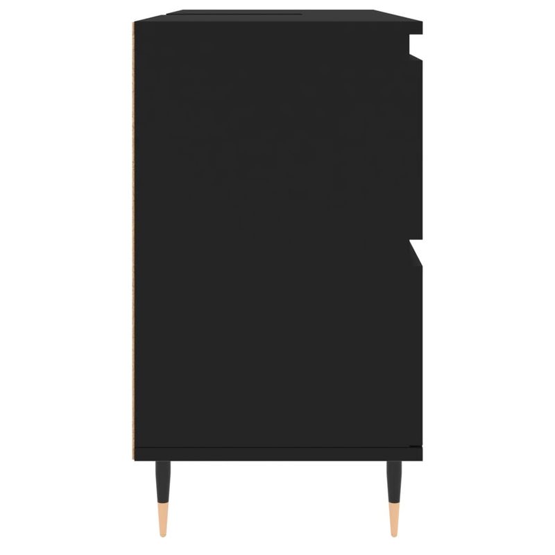 Casa si Gradina - Mobilier - Mobilier baie - Comode baie - Comoda pentru baie, negru, 80x33x60 cm, lemn compozit - Infinity.ro