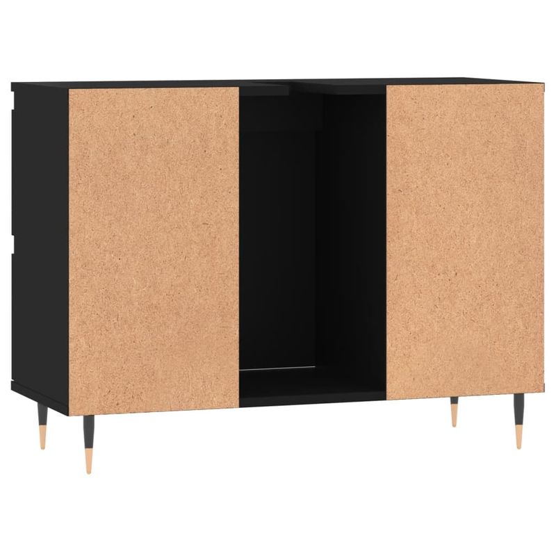 Casa si Gradina - Mobilier - Mobilier baie - Comode baie - Comoda pentru baie, negru, 80x33x60 cm, lemn compozit - Infinity.ro