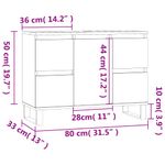 Casa si Gradina - Mobilier - Mobilier baie - Comode baie - Comoda pentru baie, gri sonoma, 80x33x60 cm, lemn compozit - Infinity.ro