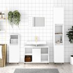 Casa si Gradina - Mobilier - Mobilier baie - Corpuri baie - Dulap de baie, alb, 30x30x100 cm, lemn prelucrat - Infinity.ro