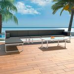 Casa si Gradina - Gradina si terasa - Mobilier exterior - Seturi mobila gradina - Set mobilier gradina, 5 piese, negru, textilena si aluminiu - Infinity.ro