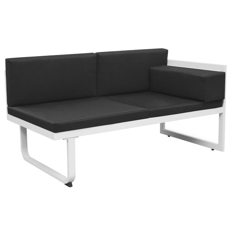 Casa si Gradina - Gradina si terasa - Mobilier exterior - Seturi mobila gradina - Set mobilier gradina, 5 piese, negru, textilena si aluminiu - Infinity.ro