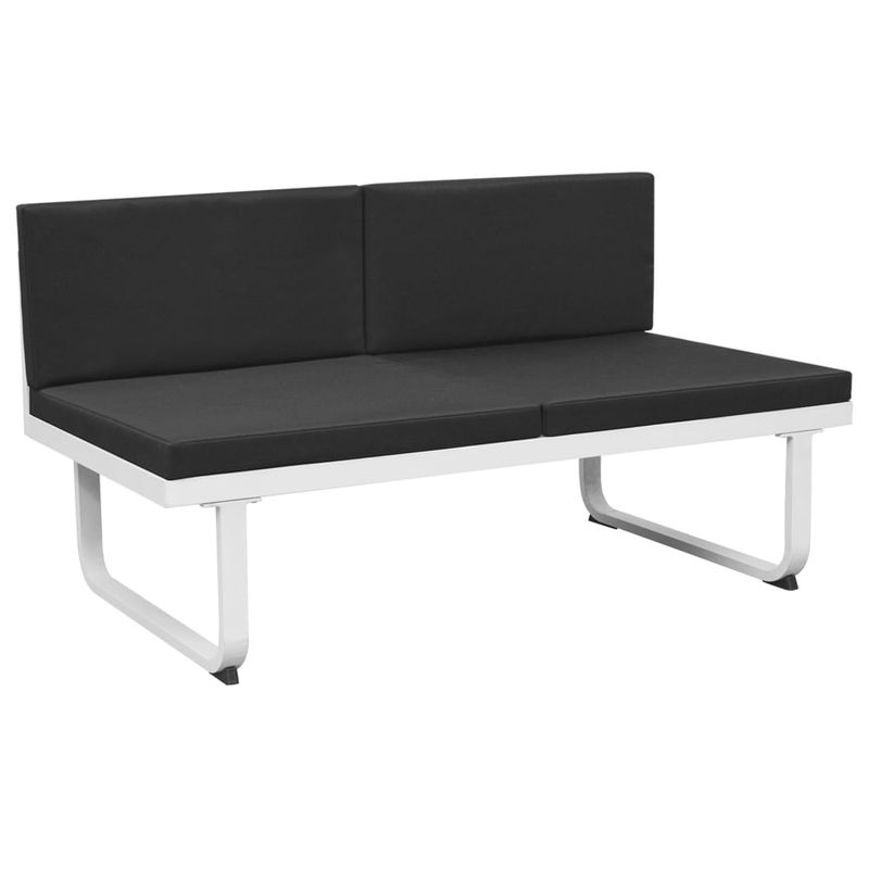 Casa si Gradina - Gradina si terasa - Mobilier exterior - Seturi mobila gradina - Set mobilier gradina, 5 piese, negru, textilena si aluminiu - Infinity.ro