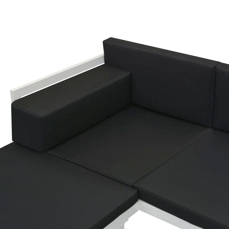 Casa si Gradina - Gradina si terasa - Mobilier exterior - Seturi mobila gradina - Set mobilier gradina, 5 piese, negru, textilena si aluminiu - Infinity.ro