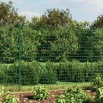 Casa si Gradina - Gradina si terasa - Garduri, panouri si accesorii - Gard plasa de sarma cu tarusi de fixare, verde, 1,4x25 m - Infinity.ro