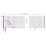 Casa si Gradina - Gradina si terasa - Garduri, panouri si accesorii - Gard plasa de sarma cu tarusi de fixare, verde, 1,4x25 m - Infinity.ro
