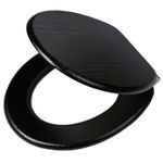 Casa si Gradina/Sanitare/Obiecte sanitare/Vase de toaleta - Tiger Capac WC cu inchidere silentioasa Blackwash negru MDF 252030746 - Infinity.ro