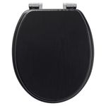 Casa si Gradina/Sanitare/Obiecte sanitare/Vase de toaleta - Tiger Capac WC cu inchidere silentioasa Blackwash negru MDF 252030746 - Infinity.ro