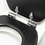 Casa si Gradina/Sanitare/Obiecte sanitare/Vase de toaleta - Tiger Capac WC cu inchidere silentioasa Blackwash negru MDF 252030746 - Infinity.ro
