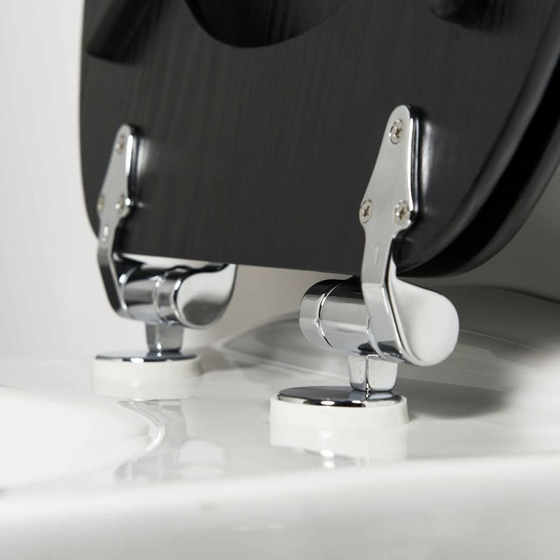 Casa si Gradina/Sanitare/Obiecte sanitare/Vase de toaleta - Tiger Capac WC cu inchidere silentioasa Blackwash negru MDF 252030746 - Infinity.ro
