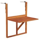 Casa si Gradina - Gradina si terasa - Mobilier exterior - Mese gradina - Masa de balcon suspendata, 64,5x44x80 cm, lemn masiv de acacia - Infinity.ro